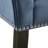 Charming Blue Upholstered Seat Bench - Solid Wood And Plywood Base Accent & Construction With Flared Arms-391812248
