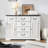 6 Drawers Dresser With Barn Door,47.2" Wide Wooden Dresser For Bedroom,Rustic Chest Of Drawers And 55" Tv Stand For Living Room-1095545323