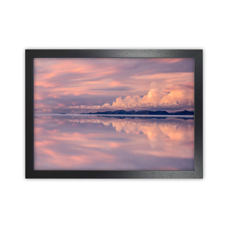 Uyuni Pastels by Karsten Wrobel - Print on Canvas, Black Framed, 46cm H x 63cm W x 3cm D