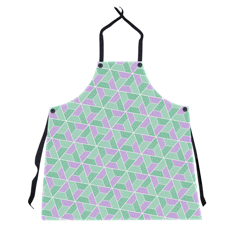 Bib Apron, Green/Purple