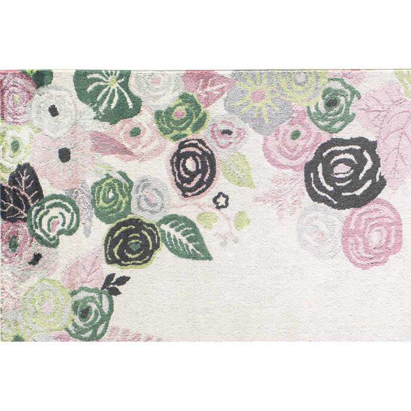 Tapis floral ivoire rose Valentina, Rectangle 9 pi x 12 pi
