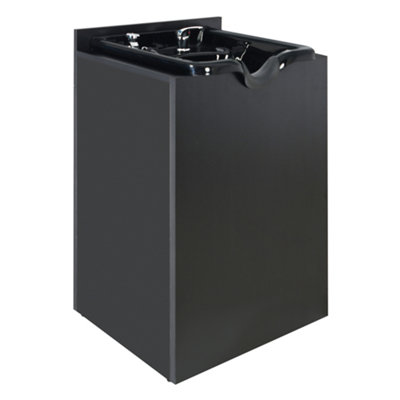 22.8'' L x 18.8'' W Black Freestanding Shampoo Sinks with Faucet