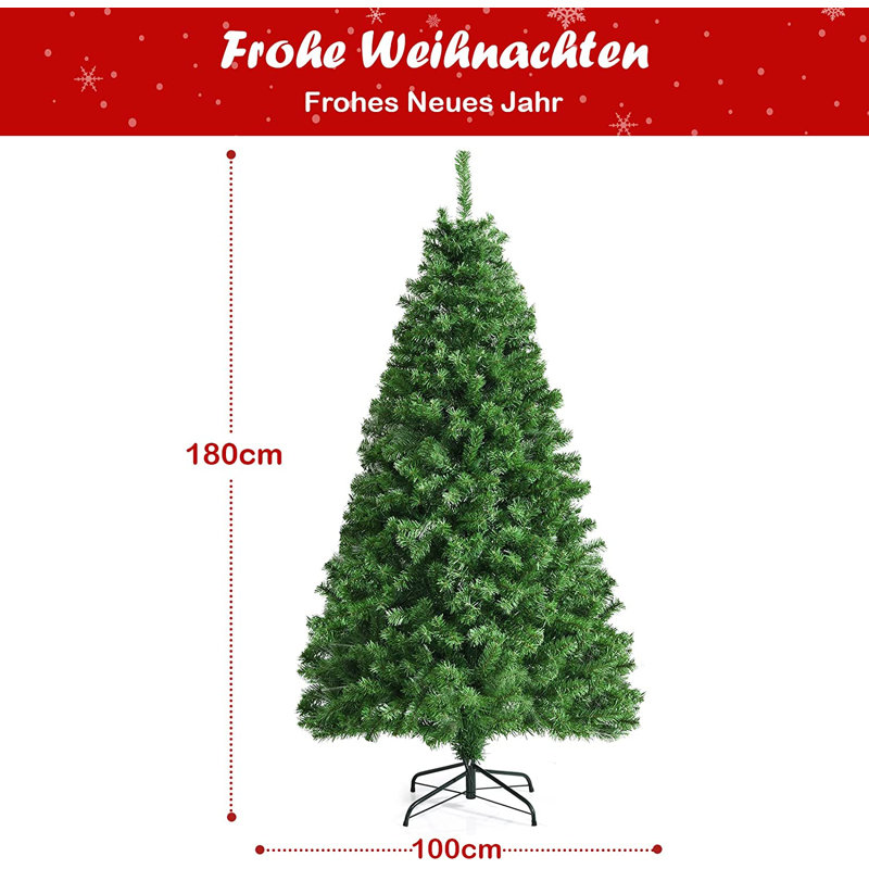 Lighted Artificial Fir Christmas Tree, 180cm H