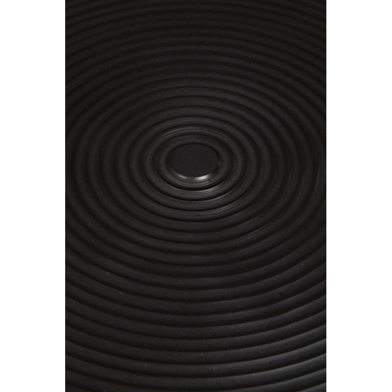 Bold Monkey 15" Round Metal Pedestal End Table - Black