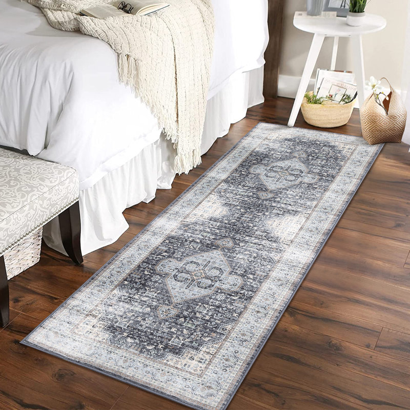 Tapis Trevorr avec envers antidérapant, Tapis de couloir 2 pi x 6 pi