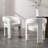 Upholstered Faux Leather Dining Arm Chairs Solid Back Barrel Dining Chairs Set of 2/3/4-242189115-242189114