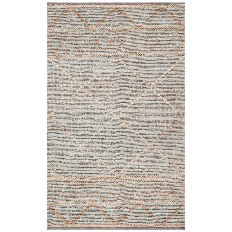 Kilim Hand Woven Jute Geometric Rug, Rectangle 3' x 5'