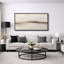 «Minimalist Neutral Horizon Abstract Landscape Calm», très grande impression sur toile encadrée-125011759-125011758