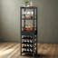 Armoire de bar industrielle autoportante avec support à vin et porte-verre - Organisateur de rangement à 4 niveaux pour la cuisine, le salon ou le bar à la maison