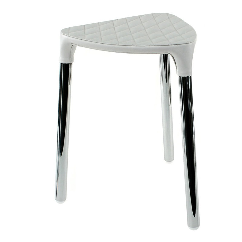 Yannis Metal Accent Stool, White