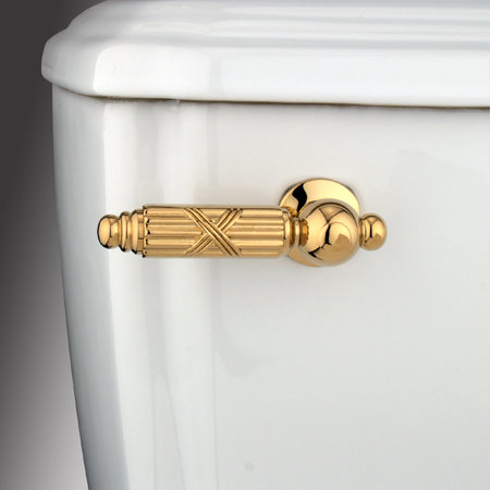 Kingston Brass Georgian Front Mount Toilet Tank Lever, Polished Brass