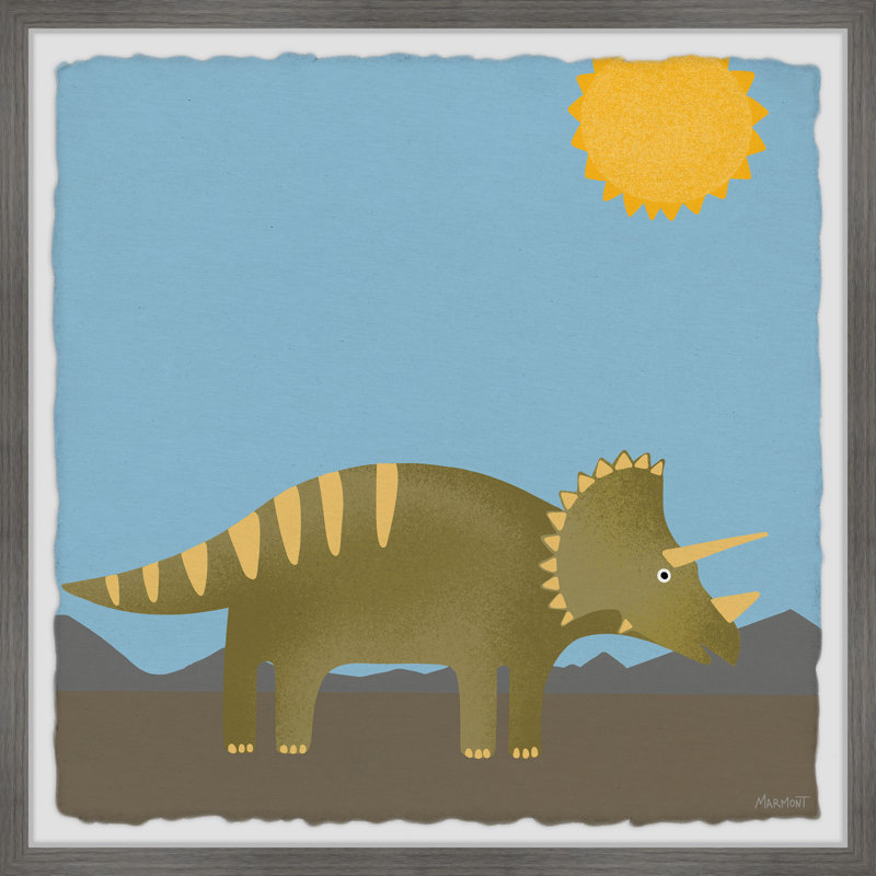 «Brackendale The Horned Dinosaur», reproduction encadrée, H 18 po x l 18 po x P 1,5 po