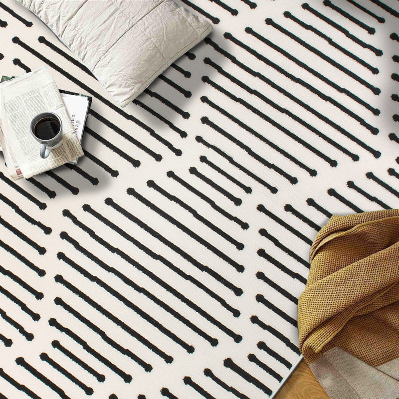 Tapis à rayures Markeem, Tapis de couloir de 2 pi x 7 pi
