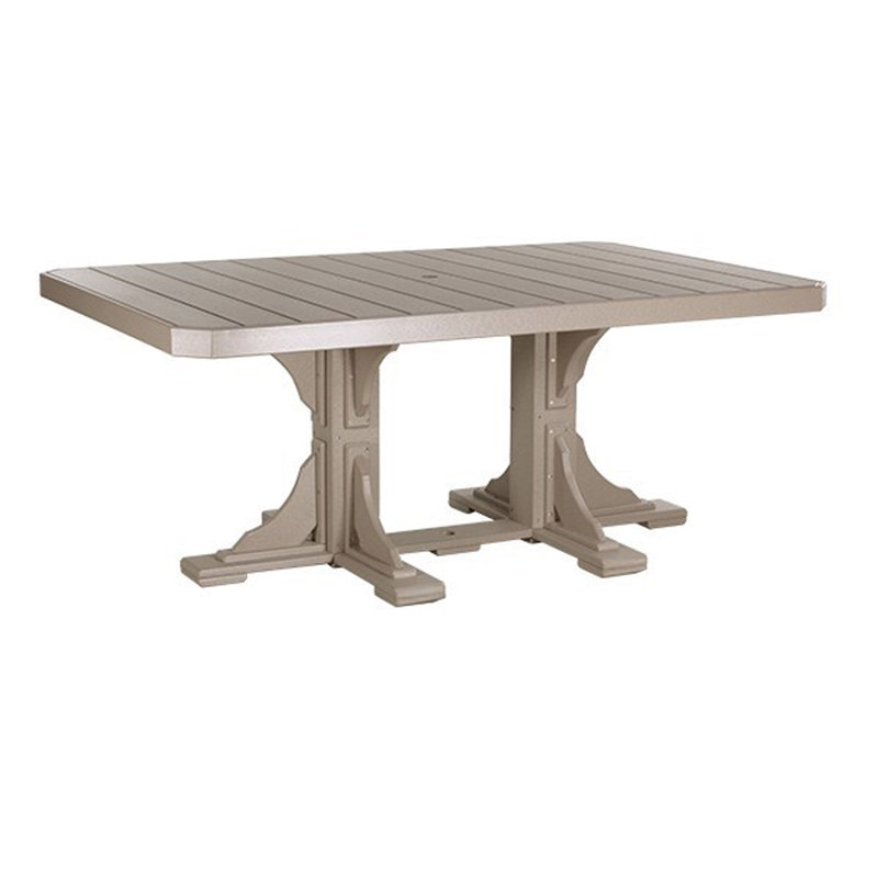 Table rectangulaire Cuesta, Bois vieilli, H 30,25 po x l 74 po x P 48 po, Bois vieilli
