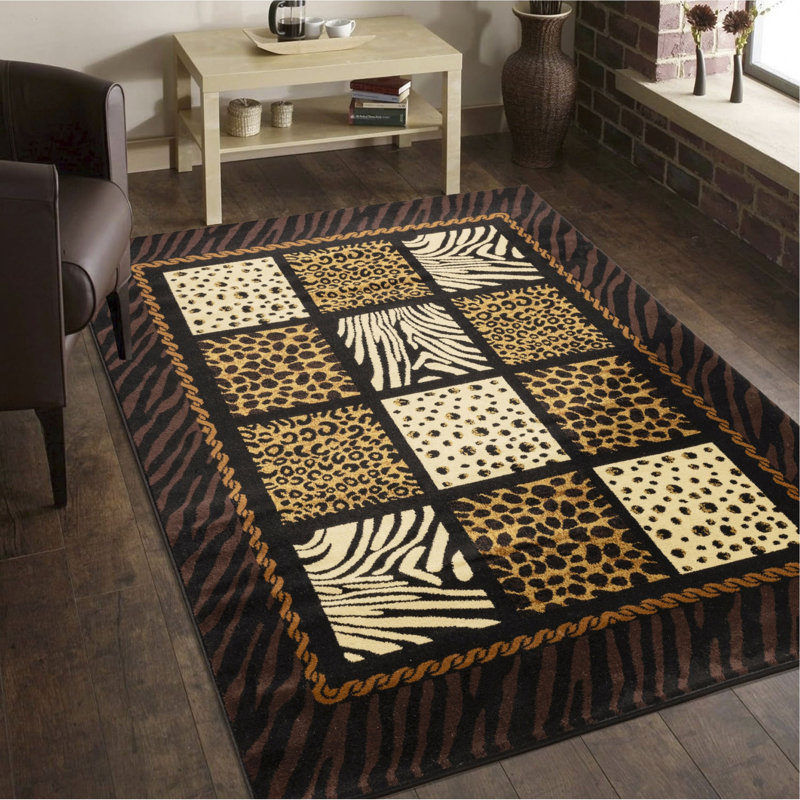 Multi 5 Ft. 3 In. X 7 Ft. 3 In. Animal Print Area Rug, Rectangle 5'3" x 7'3"