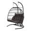 2-Seater Swing Hanging Egg Chair with Metal Stand-129239926-129239924