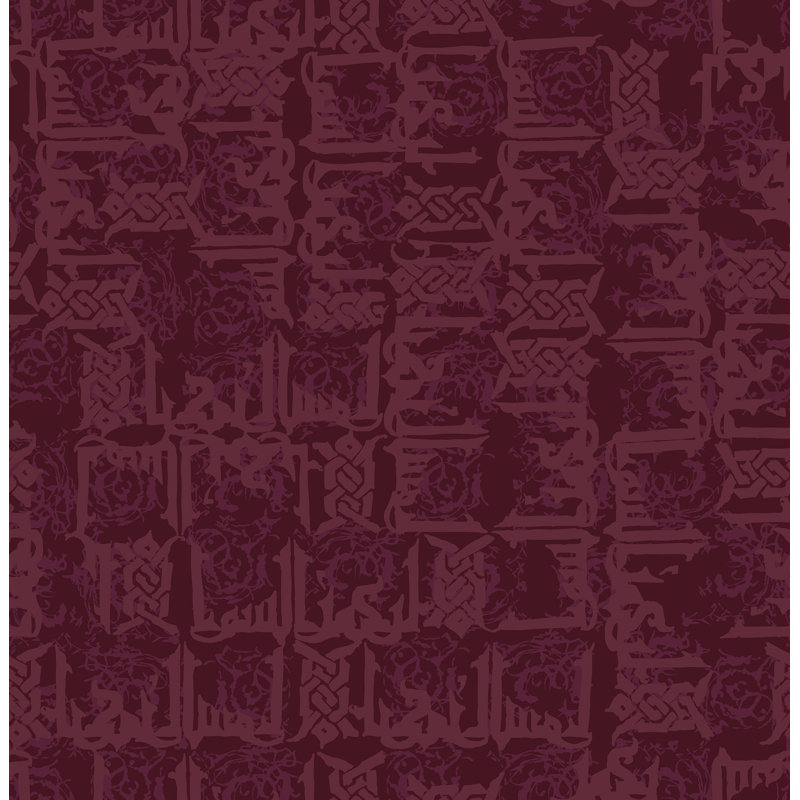 Rouleau de papier peint L 33 pi x l 20,5 po Yuki Osada, Vin rouge