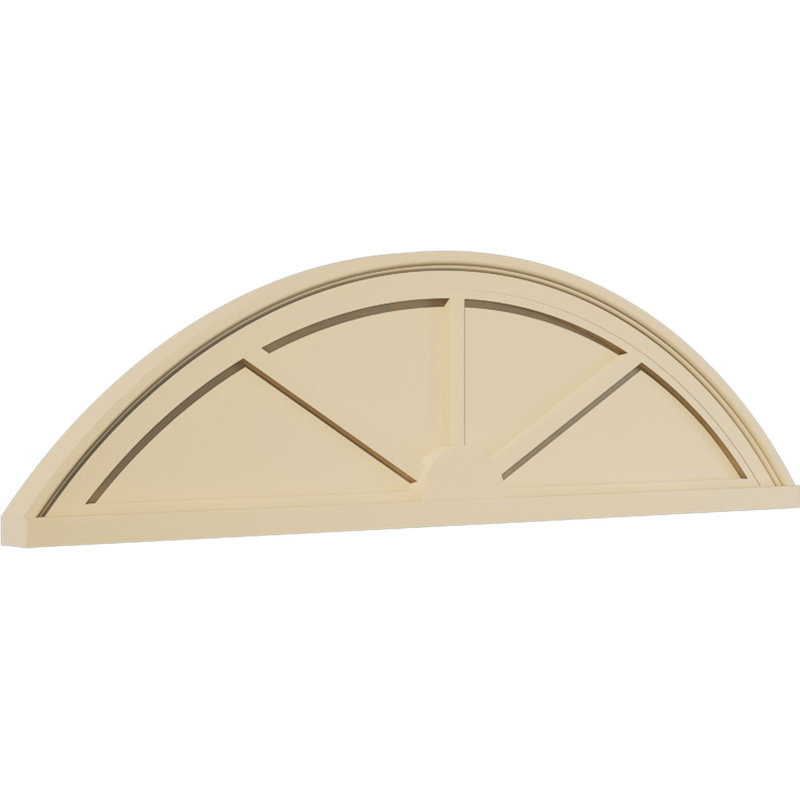 Fronton en uréthane à 3 branches Seglom Arch Signature, brun clair apprêté, 40 po x 11 po x 2 po, None, 3 rayons