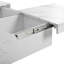 Table basse carrée en placage de marbre avec plateau coulissant et rangement blanc 39,4 po