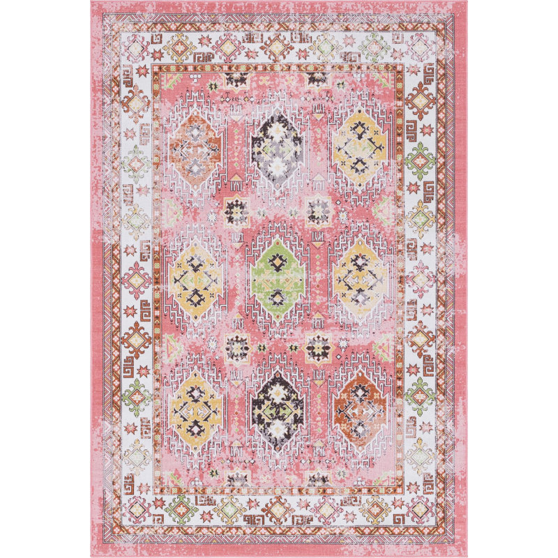 Devers Geometric Indoor Rug, Rectangle 6'1" x 9'