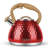 2.7-Quart Tea Kettle, Toptier Teapot Whistling Kettle with Wood Pattern Handle Loud Whistle
