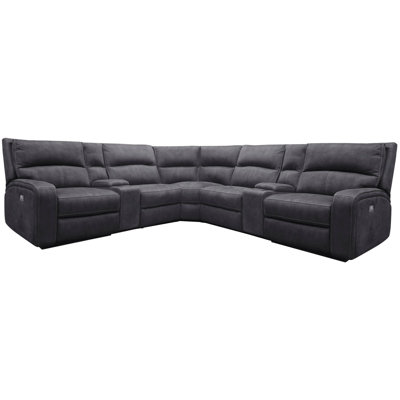 Polla 7 Piece Modular Power Reclining Sectional With Power Adjustable Headrests
