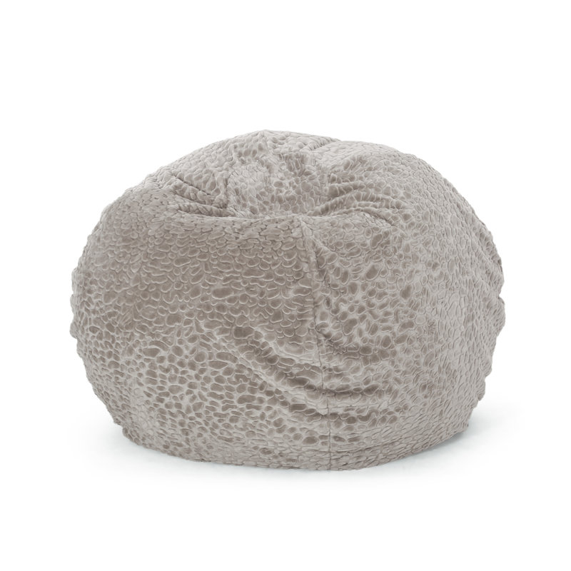 Margot Classic Bean Bag, Gray Pebble Pattern Faux Fur