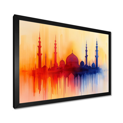 Mosquées au lever du soleil, décoration murale paysage de l'Islam II