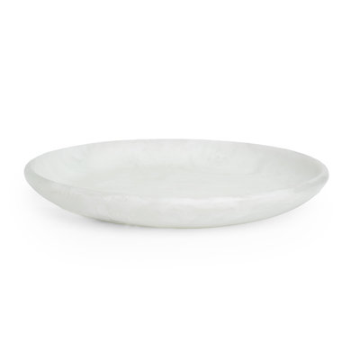 Plateau rond en résine Isanti - blanc