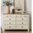Simple Beige Solid Wood Porch Cabinet Solid Wood 9 -Drawer Accent Chest
