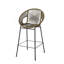 Tabouret de bar d'extérieur vert Ferrara, ensemble de 2