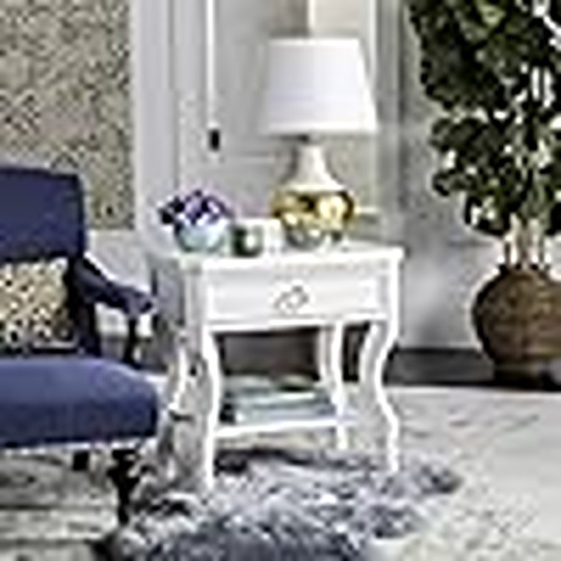 Table de chevet 24 po Elegant Desirat, Blanc