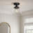 Semi Flush Mount Ceiling Light with Glass Shade-2082343583
