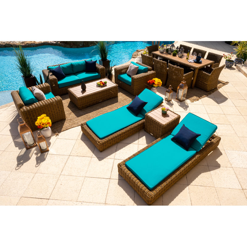 Ensemble de conversation 16 pièces Malmo, Toile Aruba Sunbrella®, Naturel