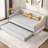 Modern Upholstered Daybed with LED Belt and Trundle Taniece-214922908