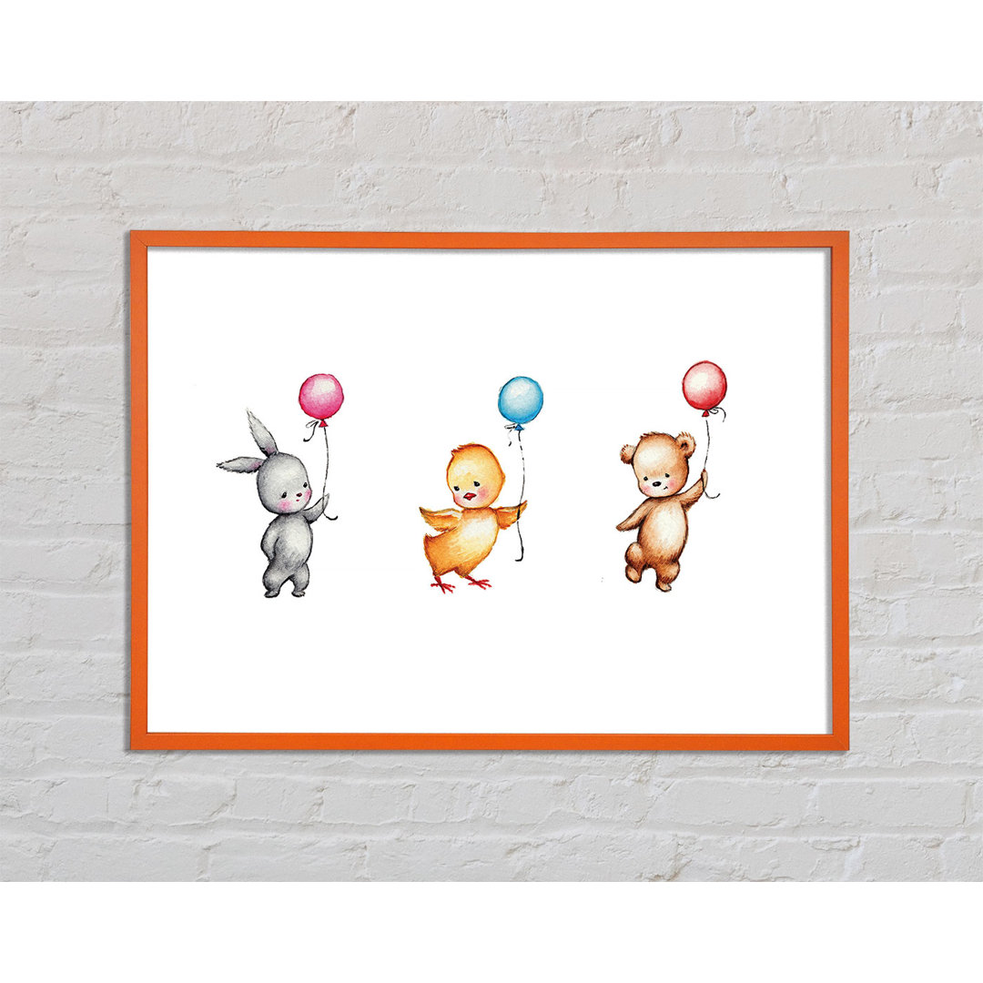 Amory Animal Balloon Family - Einzelne Bilderrahmen Kunstdrucke