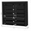 Armoire de chambre à coucher, combinant noir profond, tablettes et 11,1 x 43 x 43,2 po avec 11,1 x 43 x 43,2 po