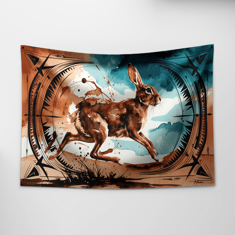Tapisserie murale Southwestern Animals Jackrabbit 29, 68 po x 80 po
