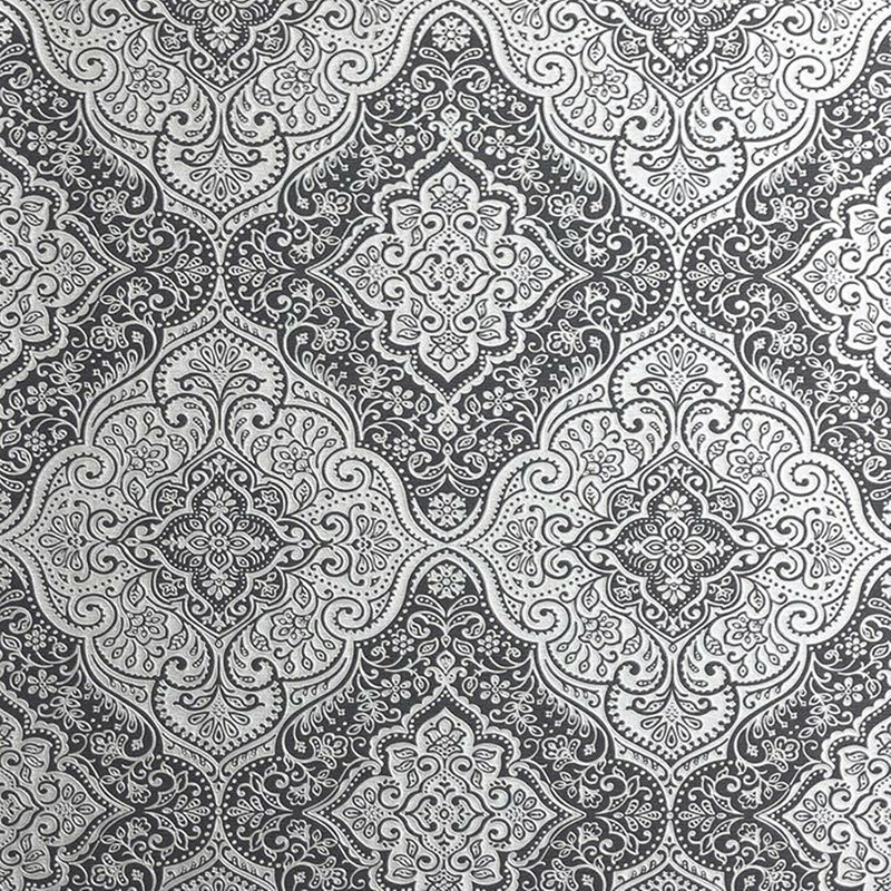 Wilmslow Grey Textured Glitter Wallpaper Roll, 0.53cm L x 0.53cm W, Silver