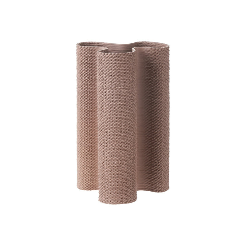 Ceramic Vase Dia 6", Brown