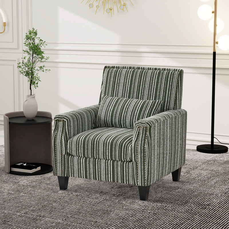 Fauteuil d'appoint rembourré l 32,4 po, Vert