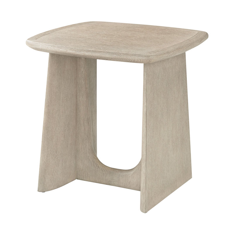 Table de bout Repose en bois massif Repose, Chêne gris