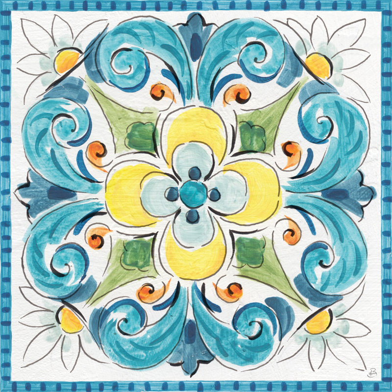Mediterranean Breeze XVIII by Daphne Brissonnet - Wrapped Canvas Painting, 91cm H x 91cm W