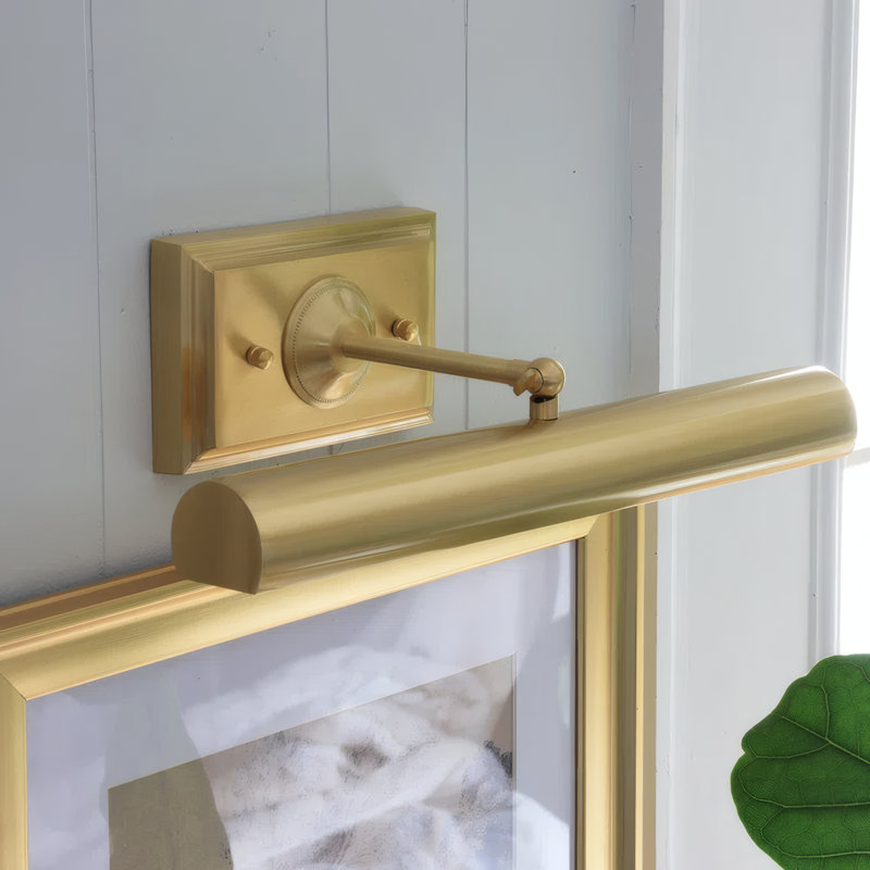 Lampe pour cadre en laiton massif, 16 po de largeur