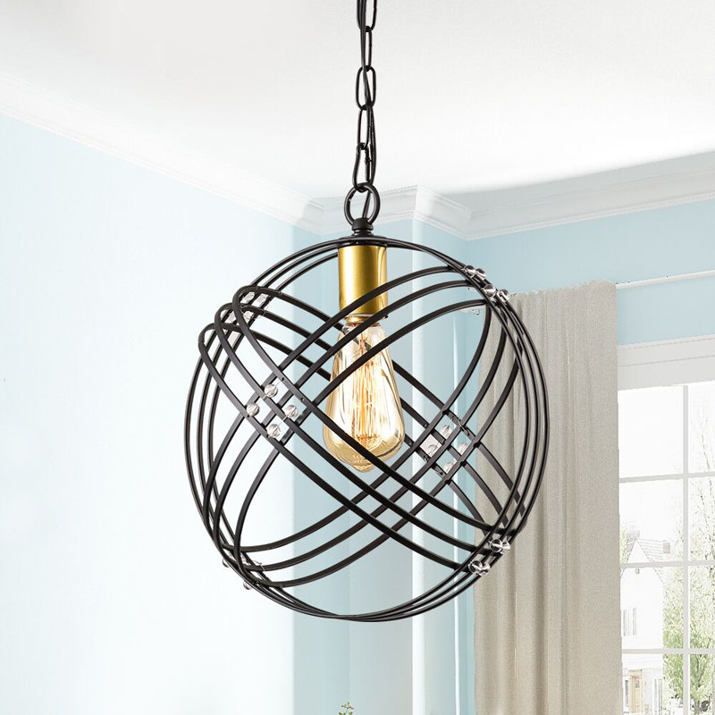 Rappaport 1 - Light Black/Gold Single Pendant