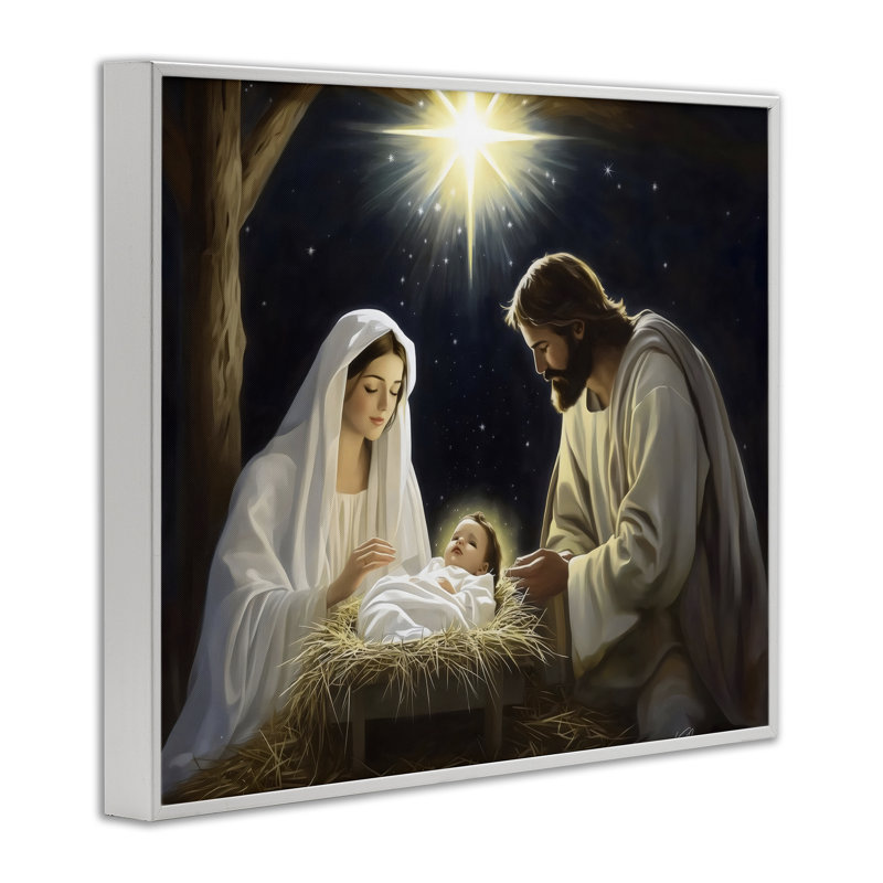 Scène de la Nativité «Peaceful Night», estampe numérique, conception par Arlington Prints, H 11 po x l 14 po