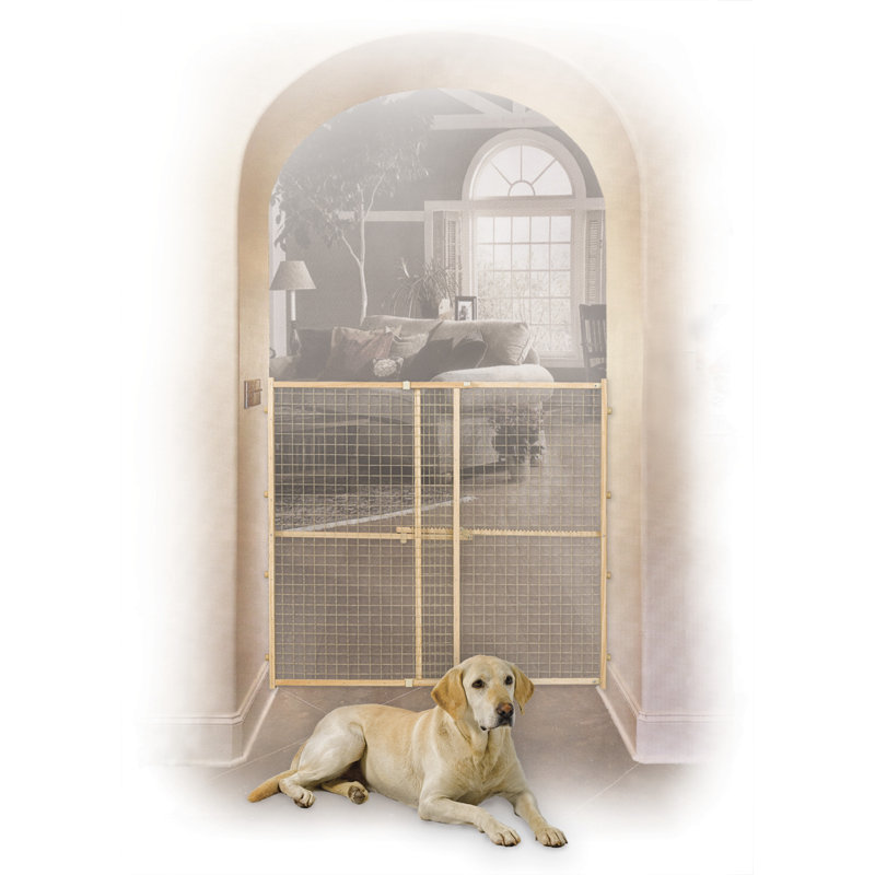 Wood Pressure Mounted Pet Gate, 44"