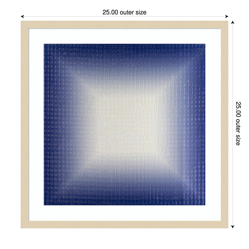 «Stimulation Squares I» par Michael Willett, impression sur bois encadrée, H 25 po x l 25 po
