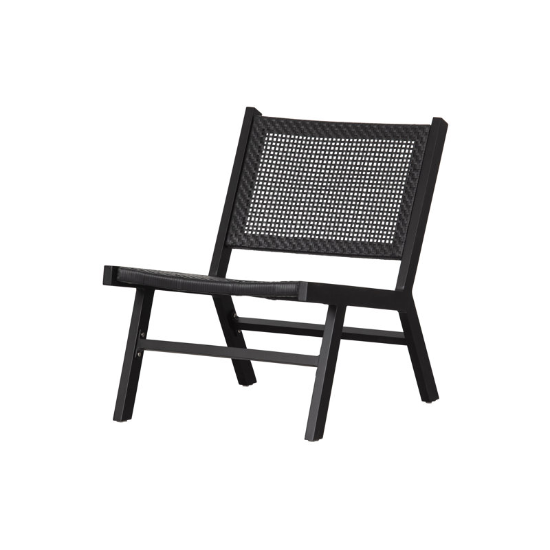 Arata Patio Dining Side Chair, Black