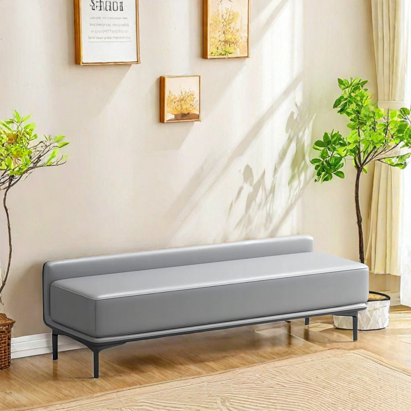 Banquette triple pour salle à manger, Gris clair